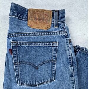 Vintage Levis 550 Relaxed Fit Tapered Jeans Medium Wash USA Made Women's14 Pet M